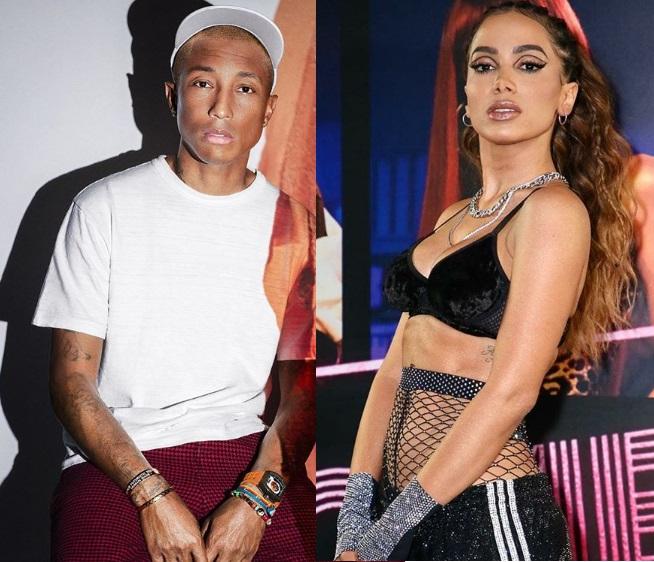 Pharrell Williams desembarca no Brasil para show com Anitta