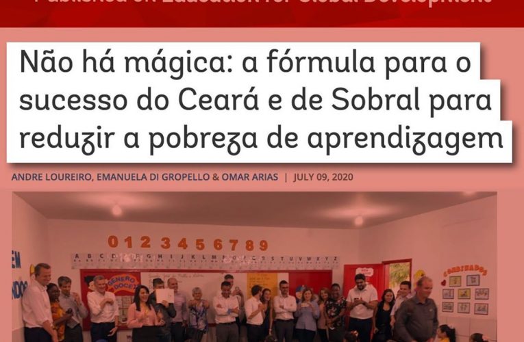 Banco Mundial (World Bank) destaca o Ceará como referência em educação pública no Brasil.