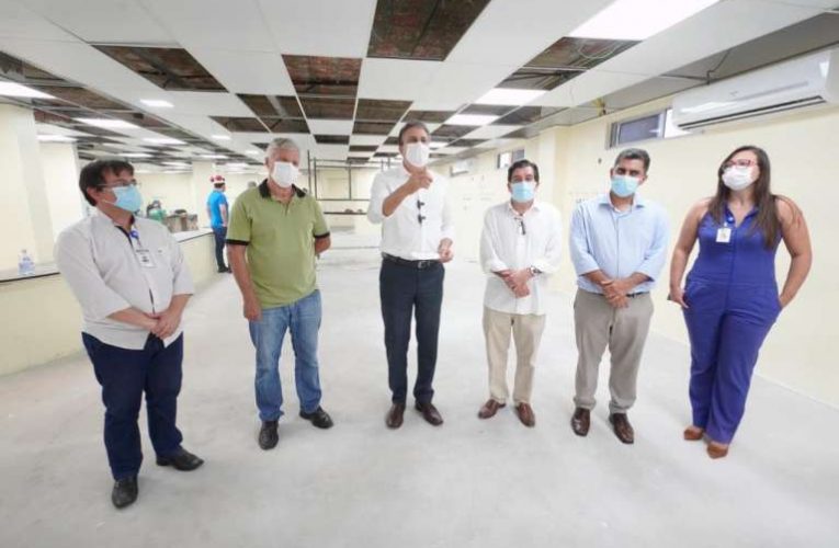 Em visita à nova ala do Leonardo Da Vinci, governador projeta 1.074 UTIs para Covid em março