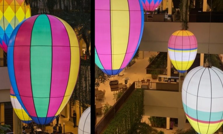 MChecon leva voo de balão para dentro do Cidade Jardim