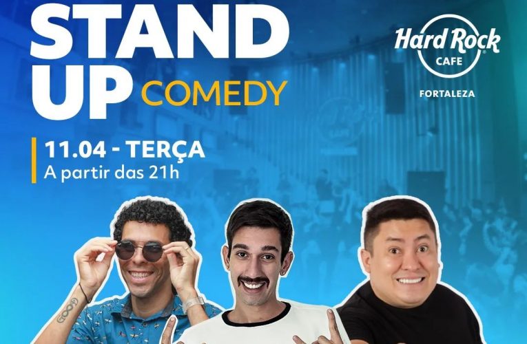 Comédia: Thiago Matso, Mateus Cidrão e Titela se apresentam em show de Stand Up no Hard Rock Cafe Fortaleza