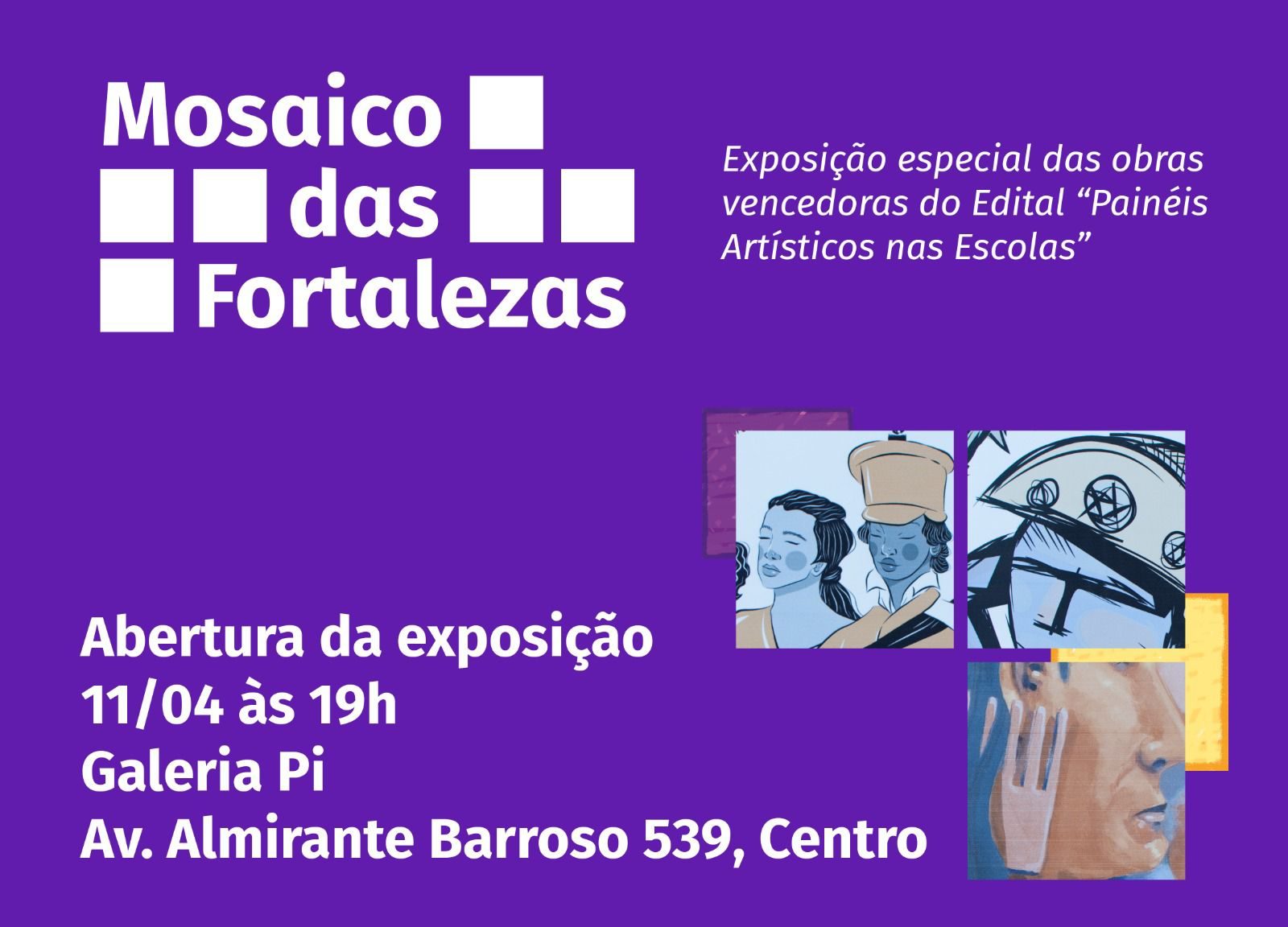 Prefeitura de Fortaleza abre exposição coletiva inédita como parte das comemorações de aniversário de 297 anos da cidade!