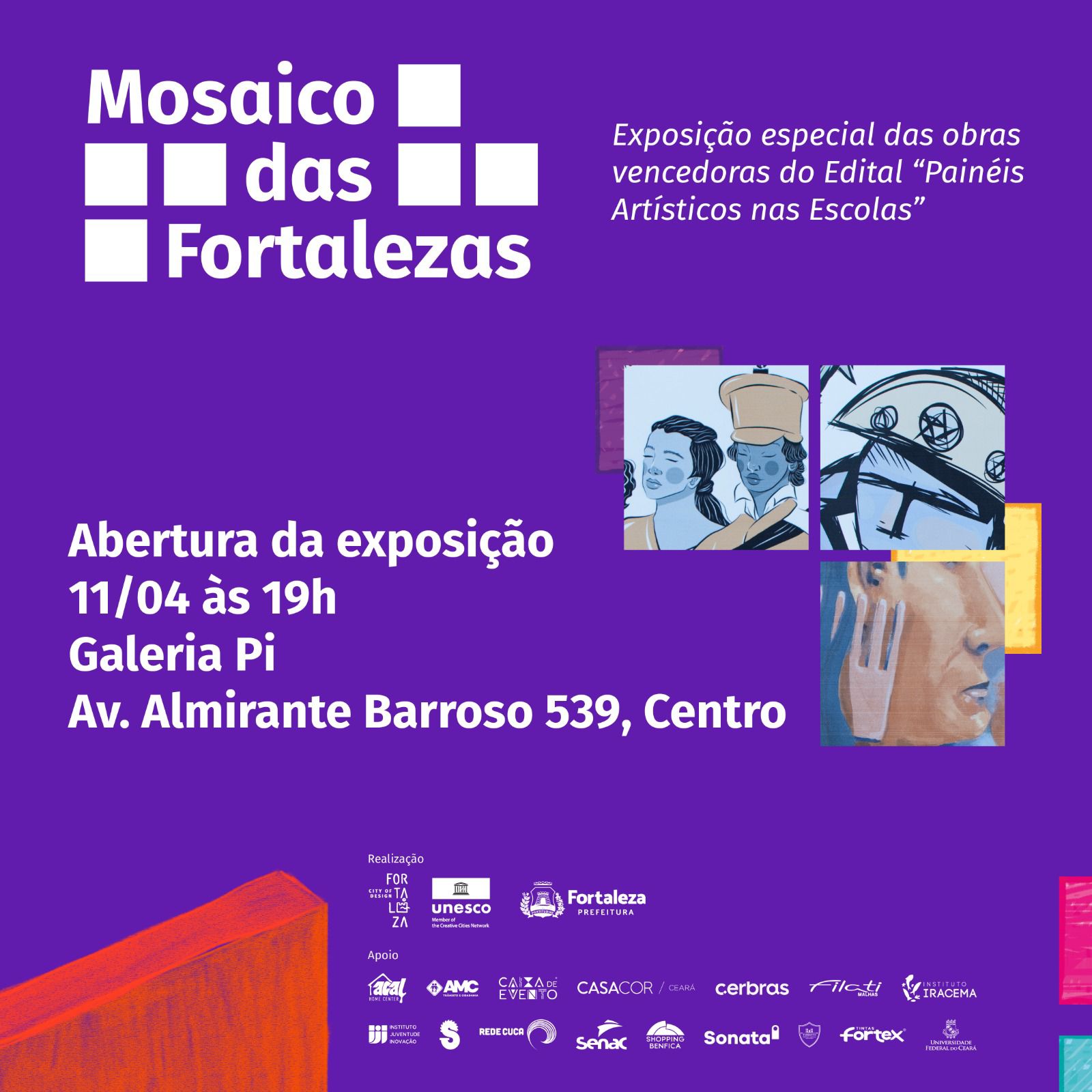 Prefeitura de Fortaleza abre exposição coletiva inédita como parte das comemorações de aniversário de 297 anos da cidade!