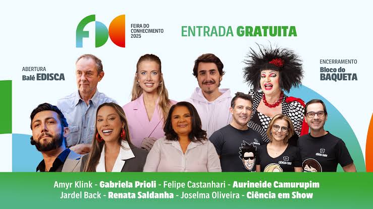 Confira a programação da Feira do Conhecimento 2025, que começa nesta quinta (6)