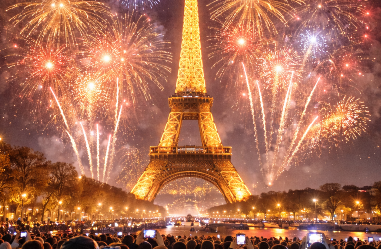 Paris recebe 2026 com espetáculo de luzes, fogos e forte esquema de segurança  Mais curto
