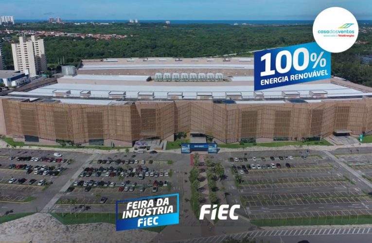 FIEC e Casa dos Ventos garantem energia 100% renovável e compensação de carbono na Feira da Indústria