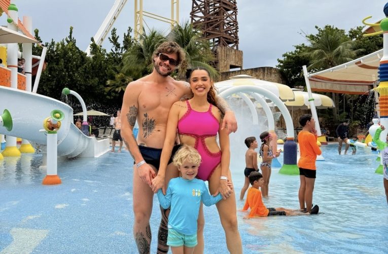Breno Simões e Paula Amorim viajam com filho ao Ceará